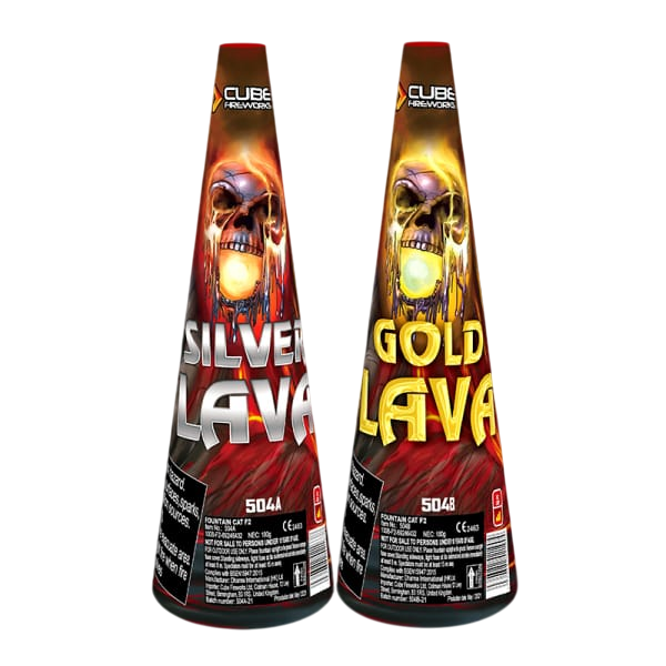 Cube Silver Lava and Gold Lava