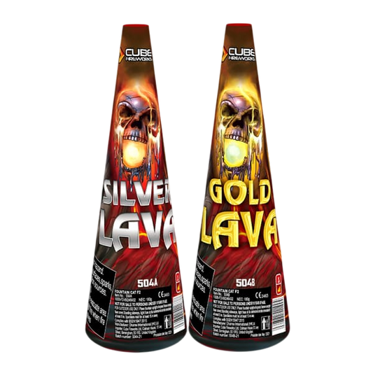 Cube Silver Lava and Gold Lava